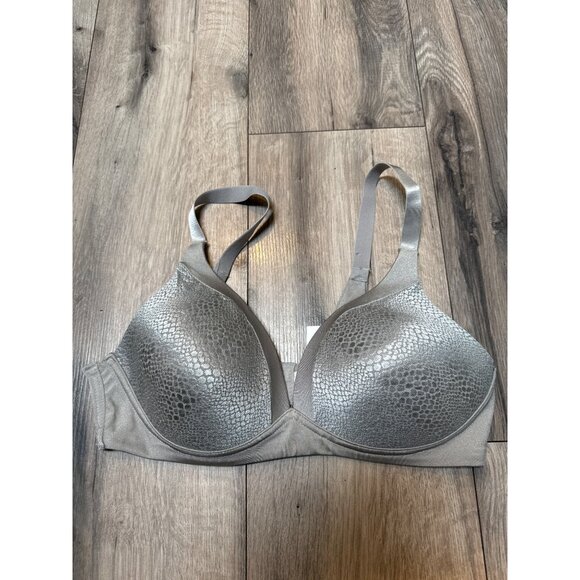 Warners Womens 36C Gray Wire-Free T Shirt Lightly Lined Bra With Adjustable Stra - Picture 1 of 6